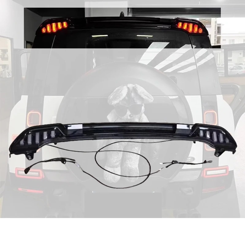 For Defender 2020- Rear spoiler with or without light modified top lamp wing